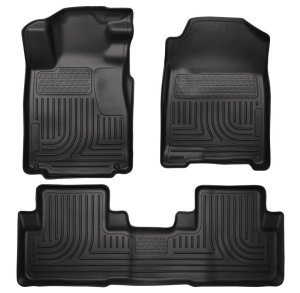 Chevrolet Cobalt Floor Liners - Front + Rear - Husky Liners - WeatherBeater Combo - Black - `05-`10